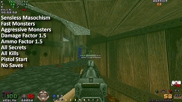 Ultimate Doom The Way ID Did, Maps E4M1, E4M2 100% | Project Complexity 2.0 + Corruption Cards 1.0