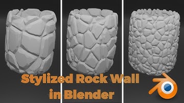 Blender Tutorial How to Make Stylized Rock Wall in Blender