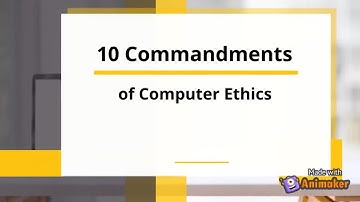 10 Commandments of Computer Ethics