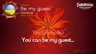 Gaitana - "Be My Guest" (Ukraine) - [Karaoke version]