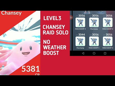 CHANSEY RAID SOLO NO WEATHER BOOST 