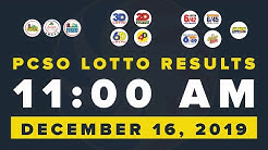 December 16, 2019 | 11:00 AM Lotto Results