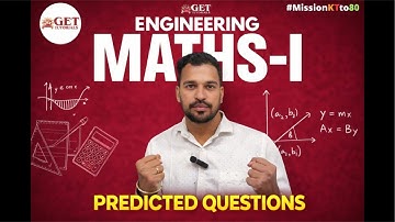 Maths-1 Predicted Questions by Surendra Sir || Power Course || GET TUTORIALS