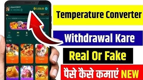 temperature converter app withdrawal । Kaise kare। Deposit and nikale । Real and fake। 