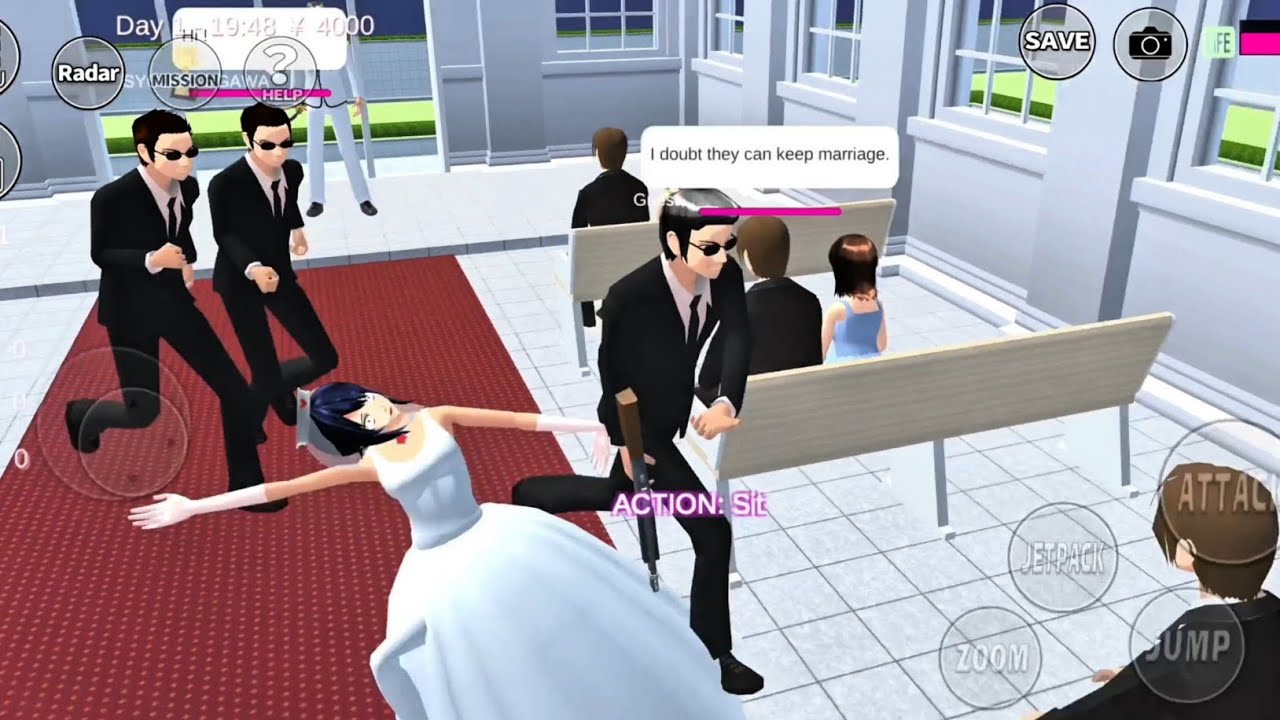 Pengantin wanita diculik | SAKURA school simulator