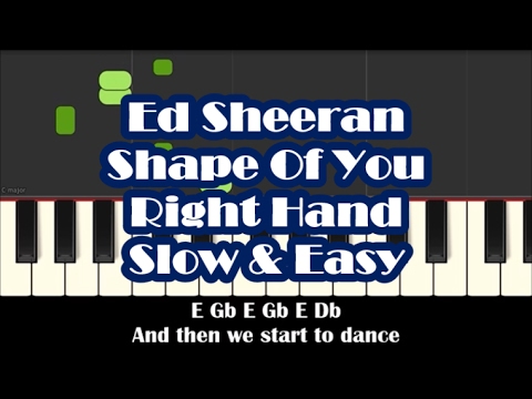 How To Play Shape Of You By Ed Sheeran Right Hand Slow Easy