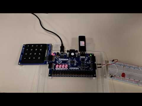 Four Function Calculator on Arctic 7 FPGA using hex keypad demonstration