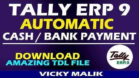 Tally ERP 9 Daily Auto Cash Payment Entry | Tally TDL For Auto Cash Payment | Tally Advance Feature