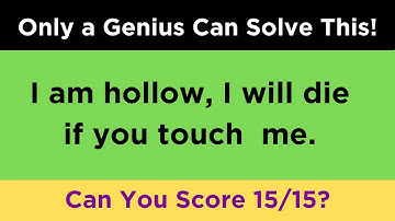 ONLY A GENIUS CAN SOLVE THESE 15 TRICKY RIDDLES | Riddle Quiz - Part 4