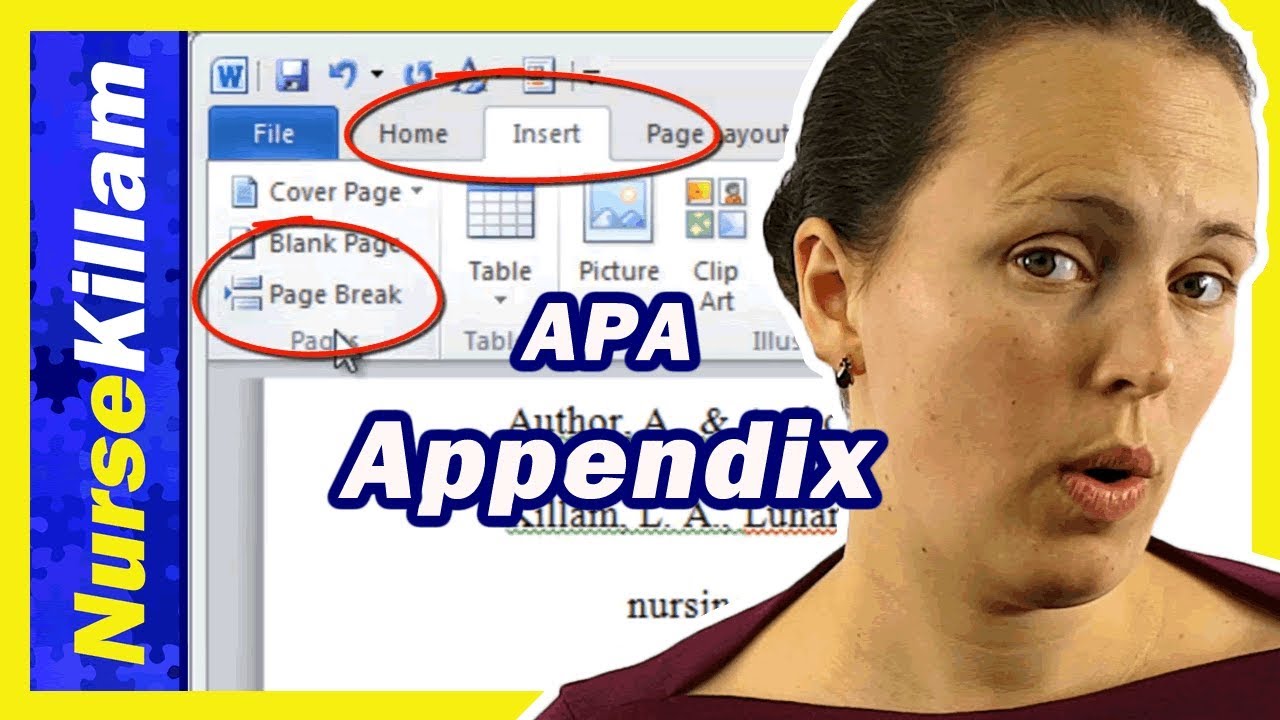 How to use an Appendix in APA format 6th edition Appendix