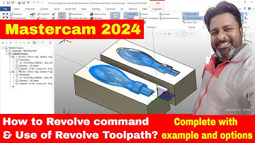 How to use Revolve Command & Toolpath In Mastercam 2024 tutorial | Mastercam Revolve| Mastercam 2024
