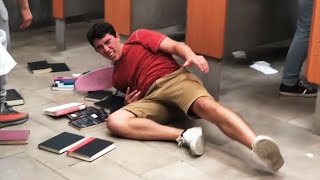 Falling In The Library Prank!