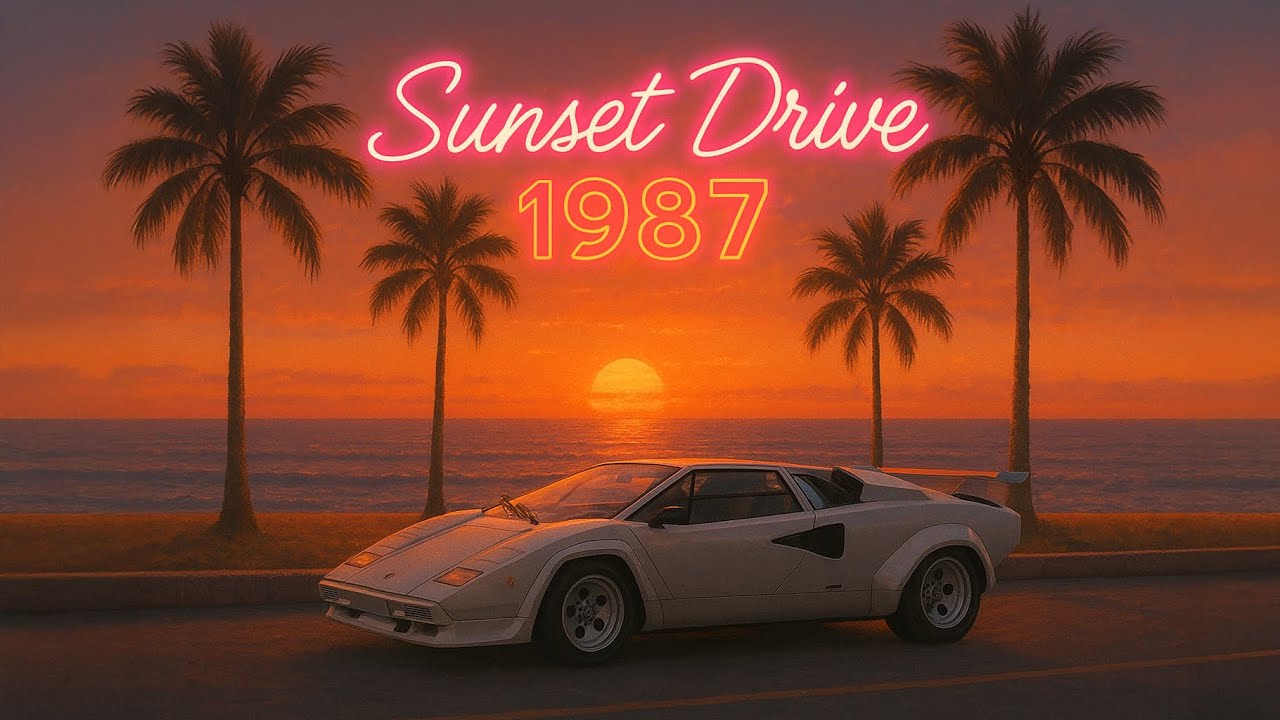 Sunset Drive 1987 Synthwave Retrowave Compilation | 80s Workout & Focus Music