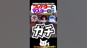 プレデターとマスターの差 【1tappy/チーキー/zkYuTa/KINOTROPE/APEX/ALGS】 #shorts