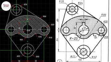 AutoCAD 2D Practice Drawing / Exercise 2 / Basic to Advance Tutorial / Source 4 CAD