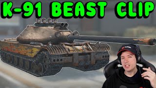K-91: The 3-Shot Clipper BEAST! World of Tanks Blitz WOTB Gameplay