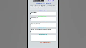 Light Dependent Reaction 57 | Quiz & Prep Guide | @GcsGoldenDreamExam