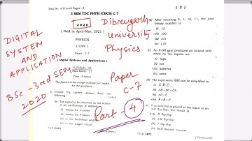 Digital Systems And Applications Part-4 Questions paper solutions Dibrugarh University