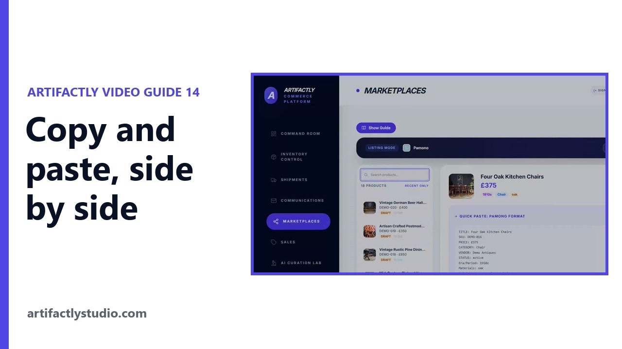 Video guide: Copy and paste a listing to any marketplace, side by side