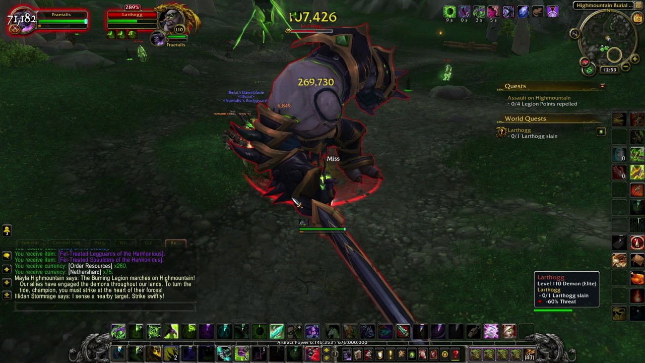 World of Warcraft Larthogg Legion Assault Highmountain World Quest Guide