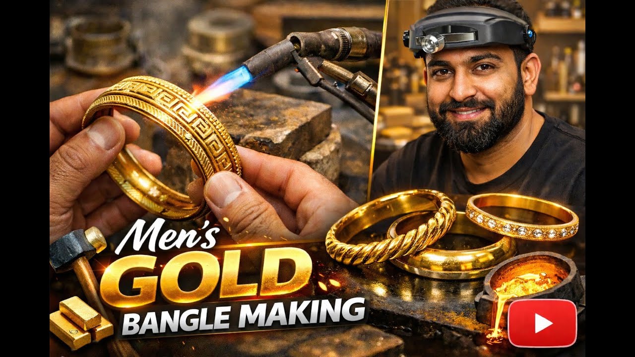 Gold Bangle Making From Start to Finish | Jewelry Factory - YouTube