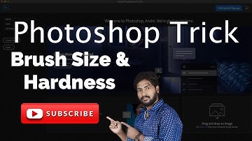 Photoshop CC tutorial- How To Change The Brush Size and brush Hardness