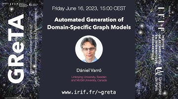 GReTA seminar: "Automated generation of domain-specific graph models"
