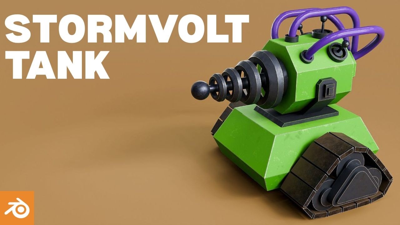 Stormvolt Tank | Low Poly 3D Modeling Tutorial – Made in Blender | Nyx Blender3D