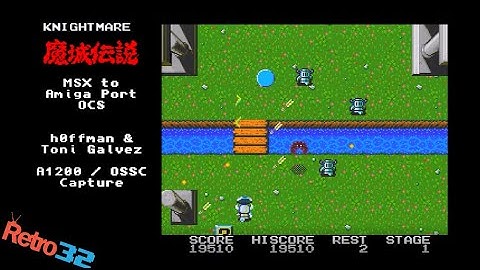 Knightmare  - Level 1 - MSX Amiga Port by h0ffman & Toni Galvez - Exclusive Preview (A1200 OSSC)