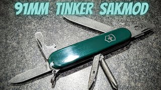 91mm Custom Victorinox Tinker Swiss Army Knife Build SAKmod