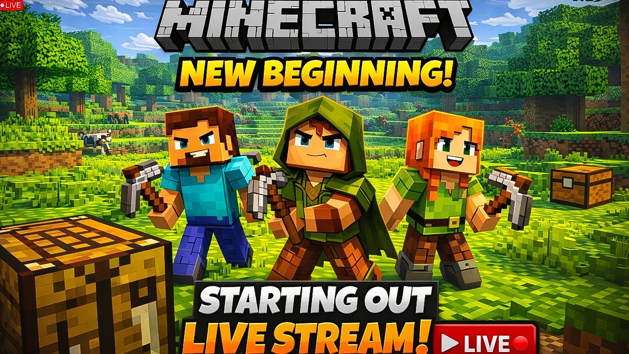 [LIVE] Minecraft | A Fresh Start! New Minecraft World With Friends😎|