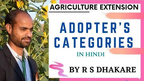 Adopter’s Categories In Communication || Agriculture Extension || By R S Dhakare