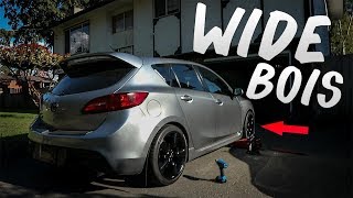 350z WHEELS ON A MAZDASPEED 3!