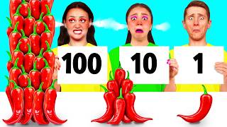 100 Capas de Alimentos Desafío | Impresionantes Trucos de Cocina por KaZaZa Challenge