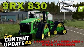 ACTUALIZACIÓN #4 FS25: Llega el John Deere 9RX 830 + Nuevas CASE IH y Parche 1.15
