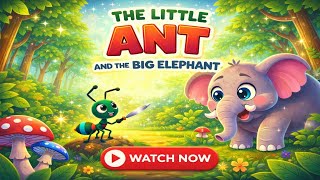 A Tiny Ant Saves a Big Elephant 🐜🐘 | Kids Cartoon Story | Short Moral Story for Kids