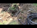 Damage to polypipe water line from cable companies