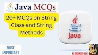 Top 25 Java MCQs on String Class and String Method |  Java Interview/Exam Preparation