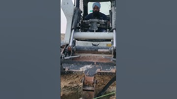 bobcat drilling machine//#shorts #heavyequipment #construction