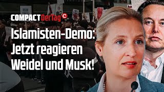 Islamisten-Demo: Jetzt reagieren Weidel und Musk!💥