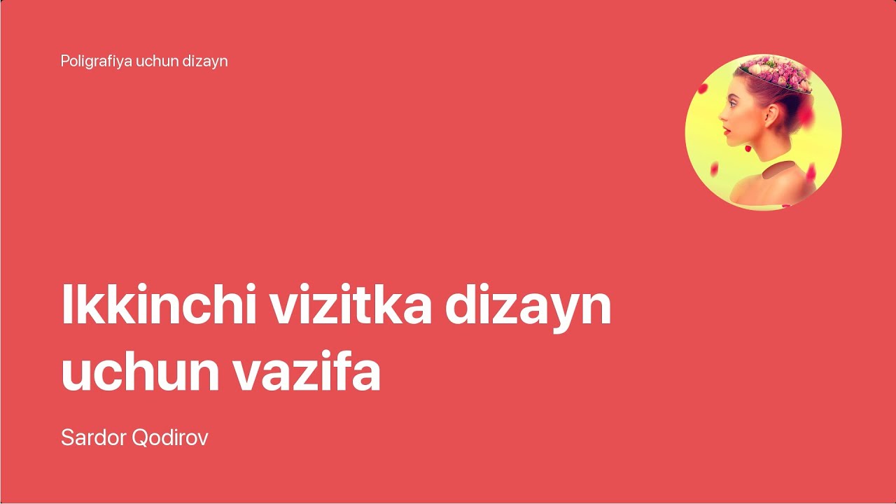 2-Vizitka dizayn Vazifa