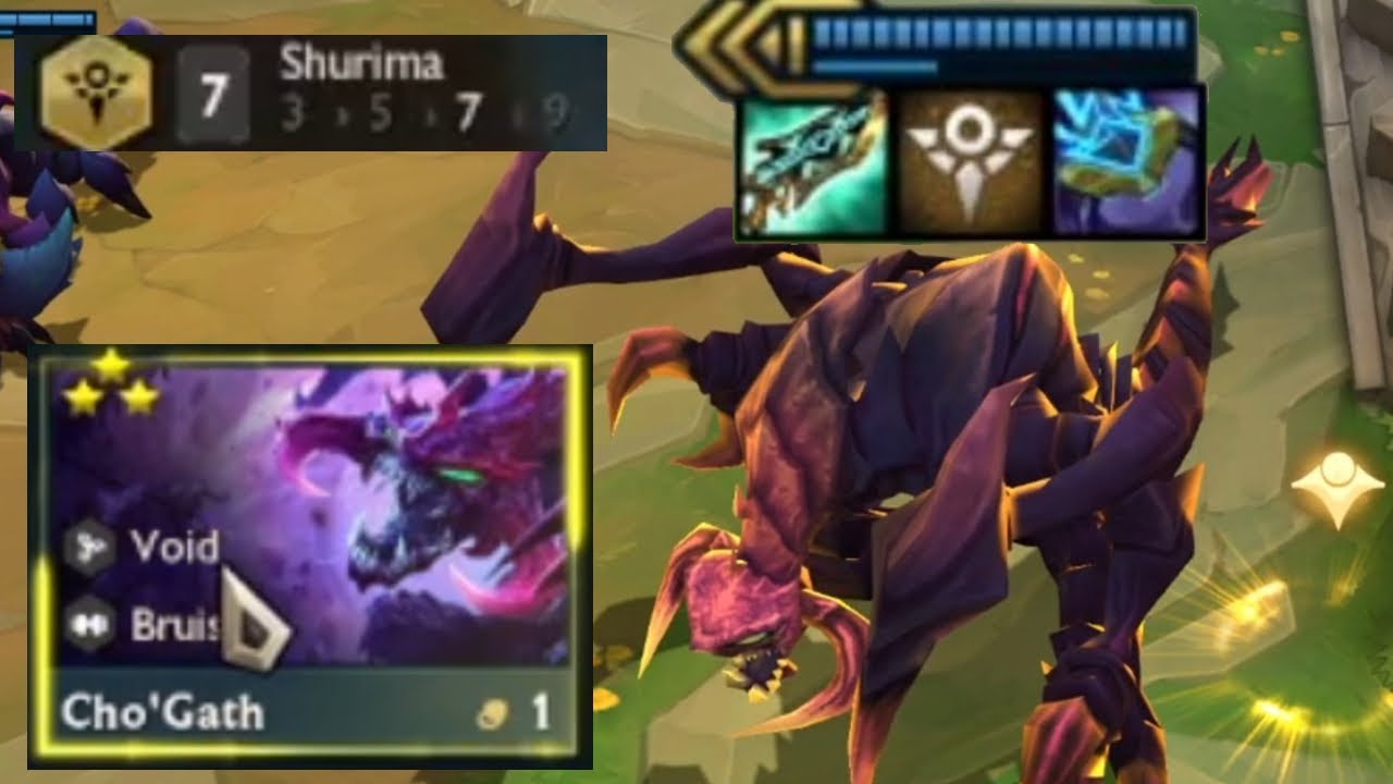 7 Shurima CHO'GATH 1 cost unit  ⭐⭐⭐3 Star | TFT Set 9