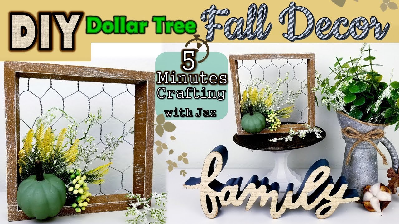 5 MINUTES CRAFTING No. 5 | FARMHOUSE FALL DECOR | DOLLAR TREE DIY
