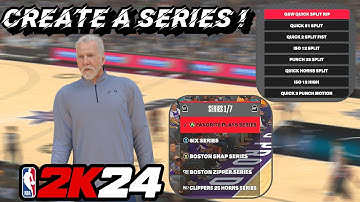 How To Create A Custom Series In NBA 2K24 ! | Offense Tutorial