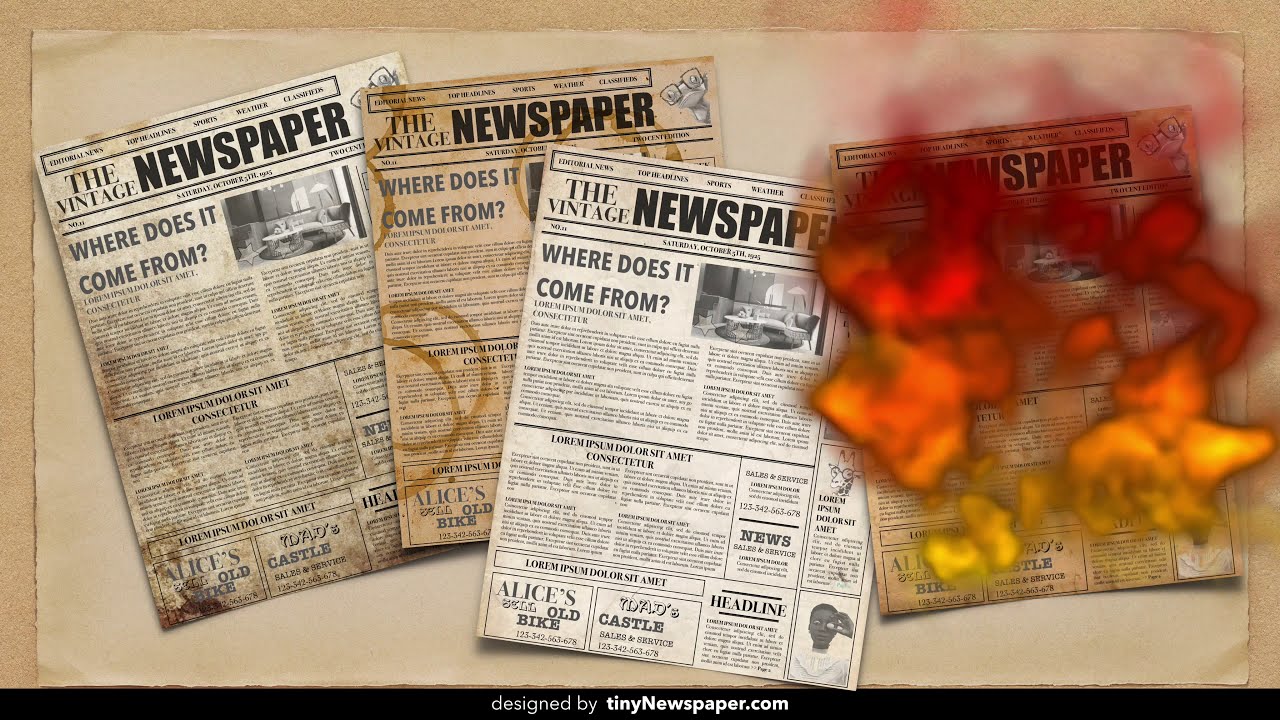 Vintage Newspaper Template For Google Docs Word Youtube