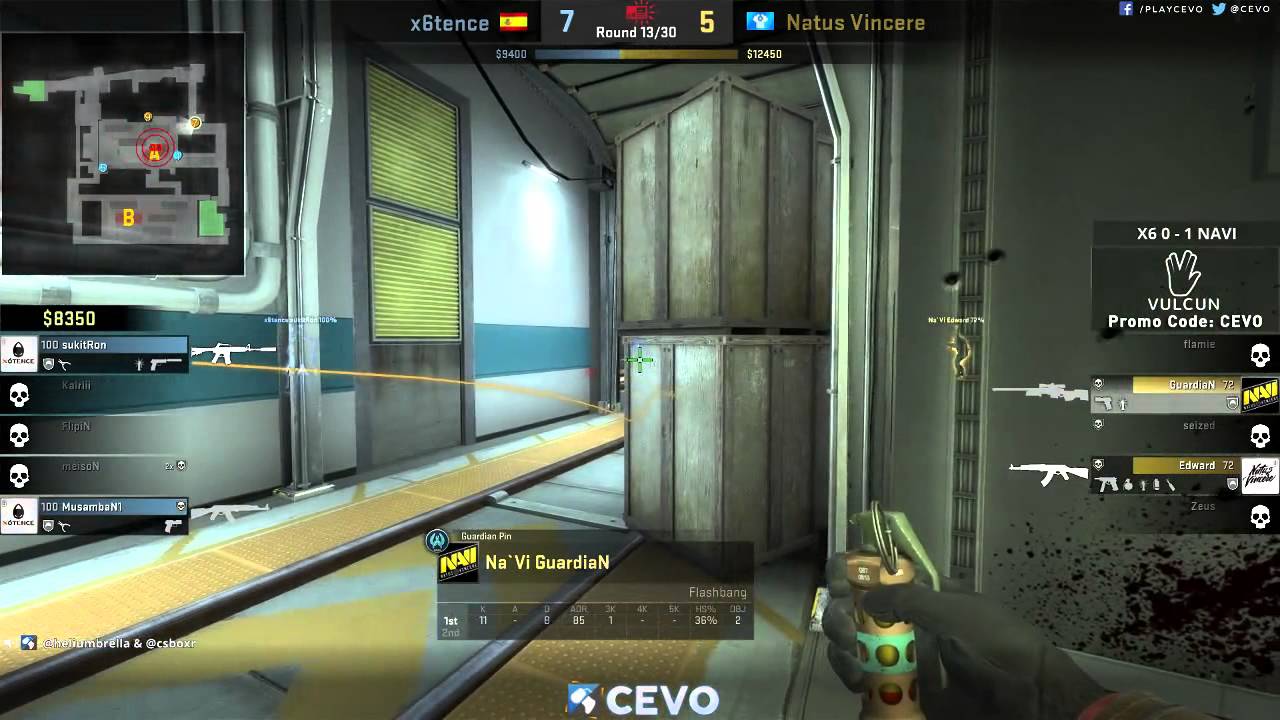 x6tence vs Natus Vincere Game 2 (CEVO-P CS:GO Season 7) - Helium ...