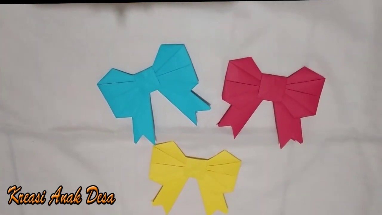 Cara Membuat Pita Dari Kertas Origami | IDE KREATIF 
