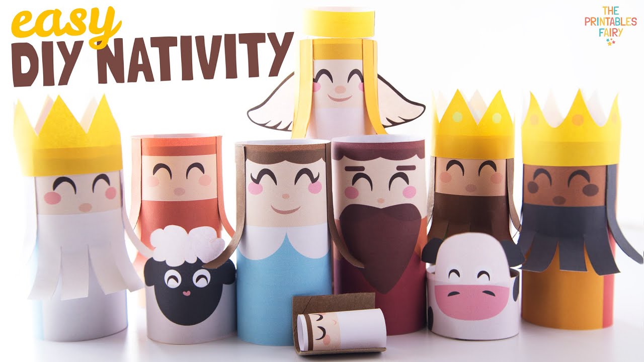 How to make a DIY Nativity Scene. DIY Toilet Paper Roll Nativity for