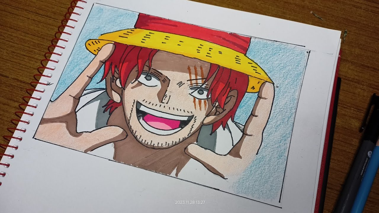 shanks drawing (one piece) #anime #art #sketch #onepiece - YouTube