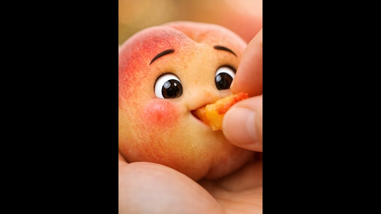 This Peach Is ALIVE 😍🍑 | Ultra-Realistic Kawaii AI Food Art 